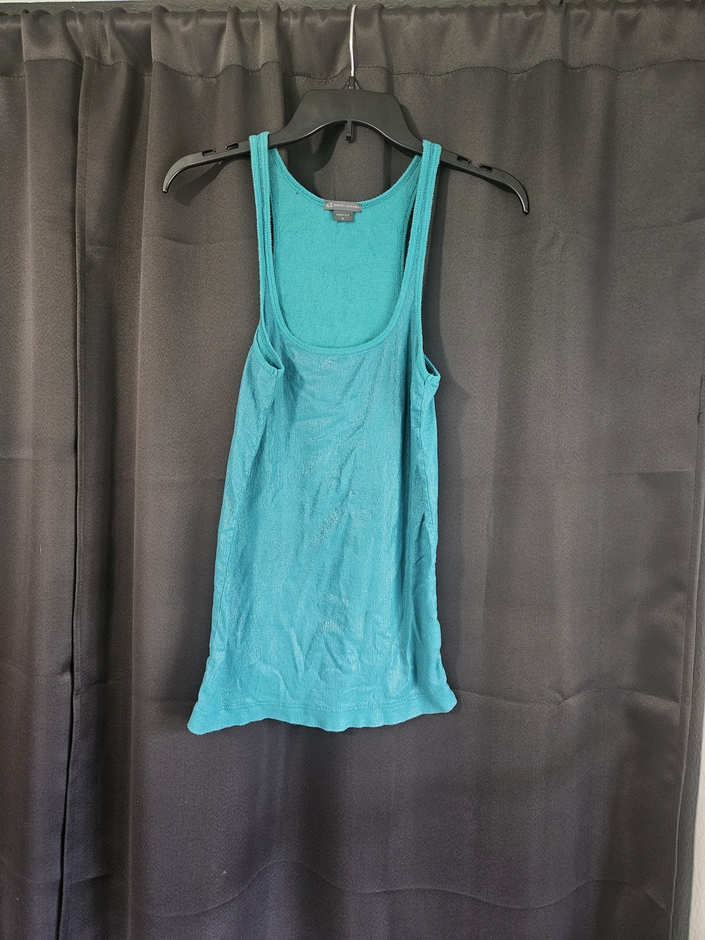 Armani Exchange Teal Scoop Neck Tank